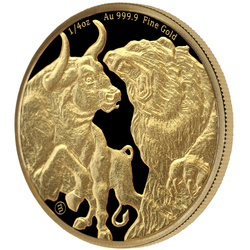 Czad: Bull & Bear 1/4 uncji Złota 2023
