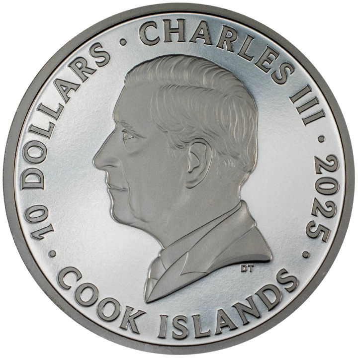 Cook Islands: The Journey Anchor - Rough Storms 2 oz Silber 2025 Gilded Black Proof