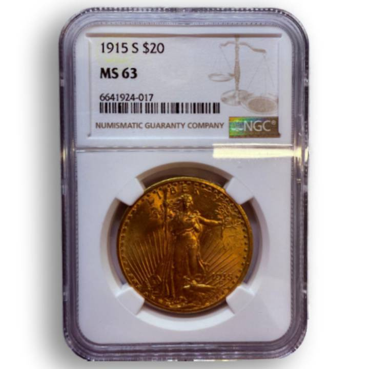 Double Eagle Or 20 dollars 1915 S NGC MS63