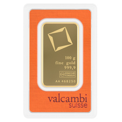 Lingou Valcambi 100 g aur