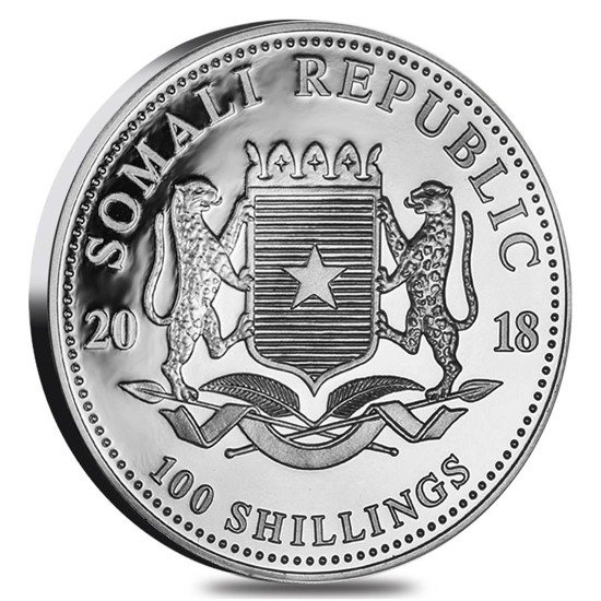 African Wildlife: Elephant 1 oz Silber 2018