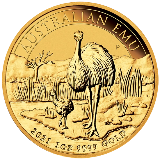 Australian Emu 1 oz Gold 2021 PAKET 5 Stück