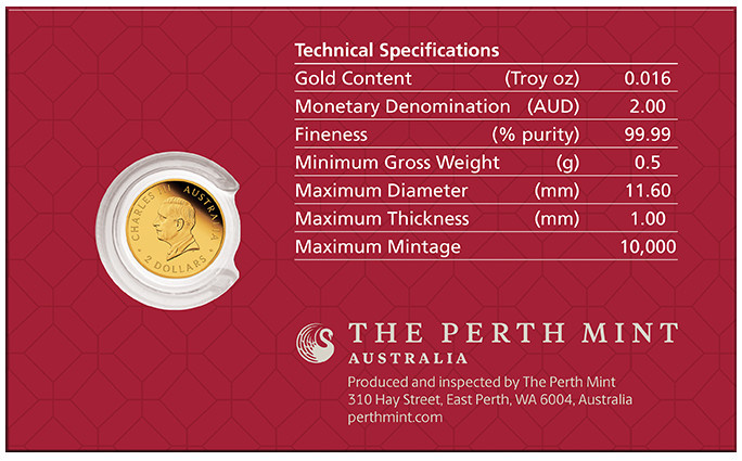 Australia 2 dollari – Lunar III, Anno della Capra, moneta d’oro 0,5 g 2027 Proof