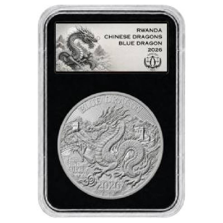 Srebrna Moneta Rwanda: Blue Dragon 1 uncja Srebra 2026 Reverse Proof
