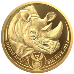 Big Five II: Rhino 1/4 oz Gold 2022 Proof