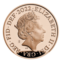 Sada 10 mincí Jejího Veličenstva královny Alžběty Zlato 2022 Proof