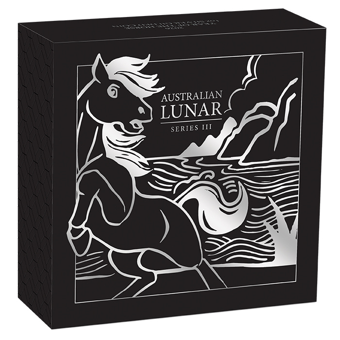 Perth Mint: Lunar III - Rok Konia pozłacany 1 uncja Srebra 2026 (w etui)