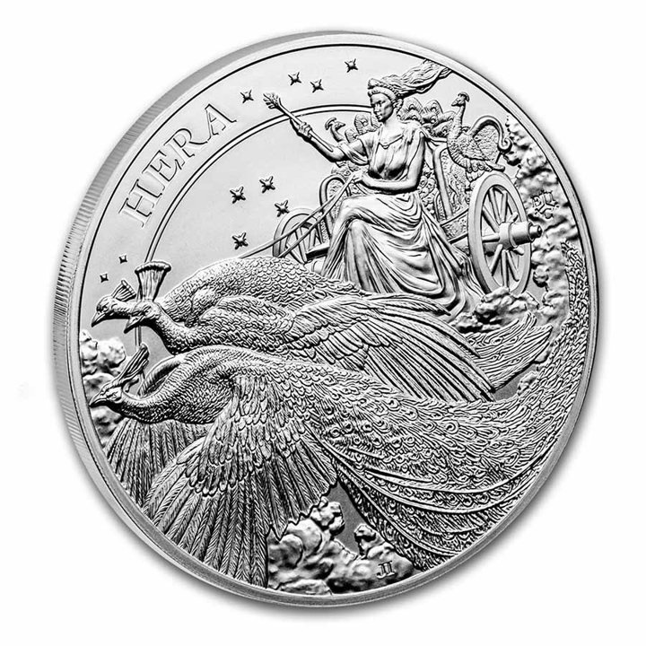 St Helena: Goddess - Hera and the Peacock 5 oz Silber 2022