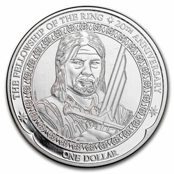 20th Anniversary Lord of The Rings: The Fellowship of the Ring - Boromir 1 oz Silver 2021