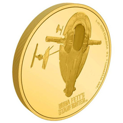 Niue: STAR WARS - Boba Fett's Starfighter 1 oncia d'oro 2022 Proof