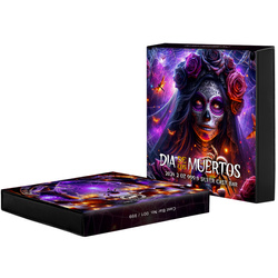 Sztabka Asturmint: Dia de los Muertos kolorowany 2 uncje Srebra 2024 Antique Finish