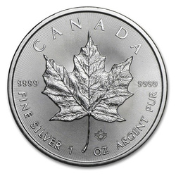 Feuille d'érable canadienne 1 once d'argent 2015