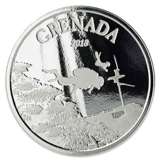 Granada: Paraíso del buceo 1 oz Plata 2018