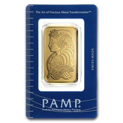 1 oz Goldbarren Pamp Fortuna Certipack
