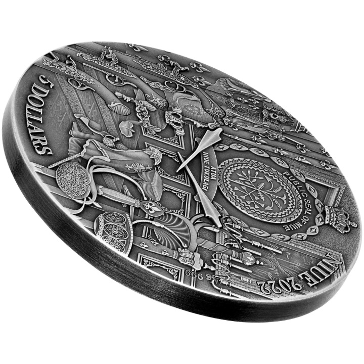Niue: The Three Musketeers - D’Artagnan pozłacany 2 uncje Srebra 2022 High Relief Antiqued Coin