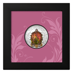 Mongolia: Peter Carl Fabergé - Lilies of the Valley Egg coloured 2 oz Silver 2025 Gilded Proof