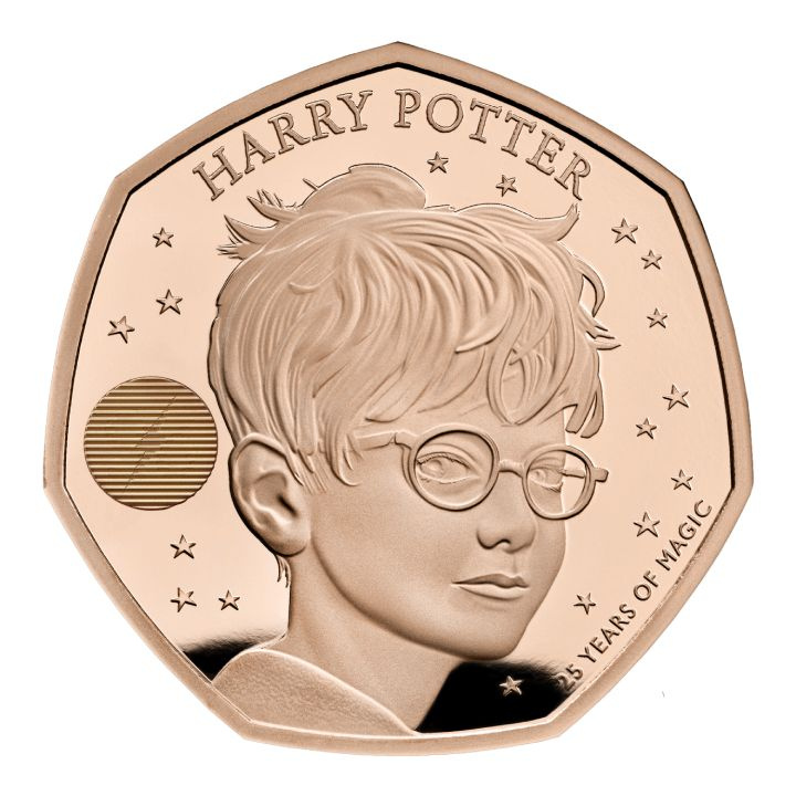 Harry Potter 25e anniversaire 50 pence d'or 2022 Proof