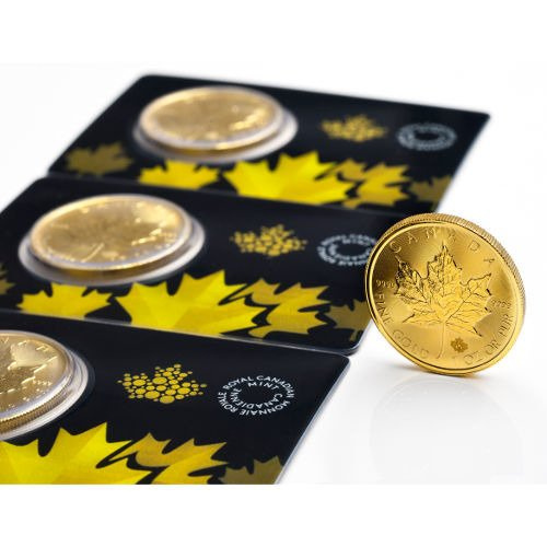 Feuille d'érable canadienne 1 once d'or 2015 dans un certipack