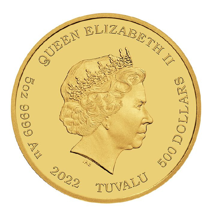 Tuvalu: James Bond 60. výročí filmu 5 uncí zlata 2022 Proof Pavé – Set Diamond