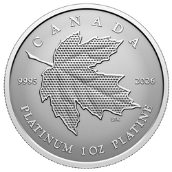 Platinmünze Kanada: Maple Leaf Forever 1 Unze Platin 2026 Reverse Proof