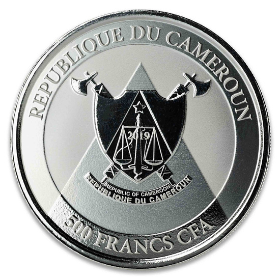 Camerun: Cheetah 1 oncia d'argento 2019 Prooflike