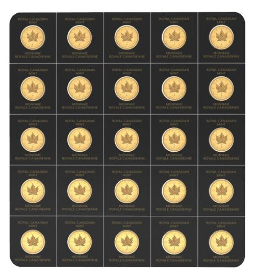 Canadian Maple Leaf25 x 1 gram Gold 2020