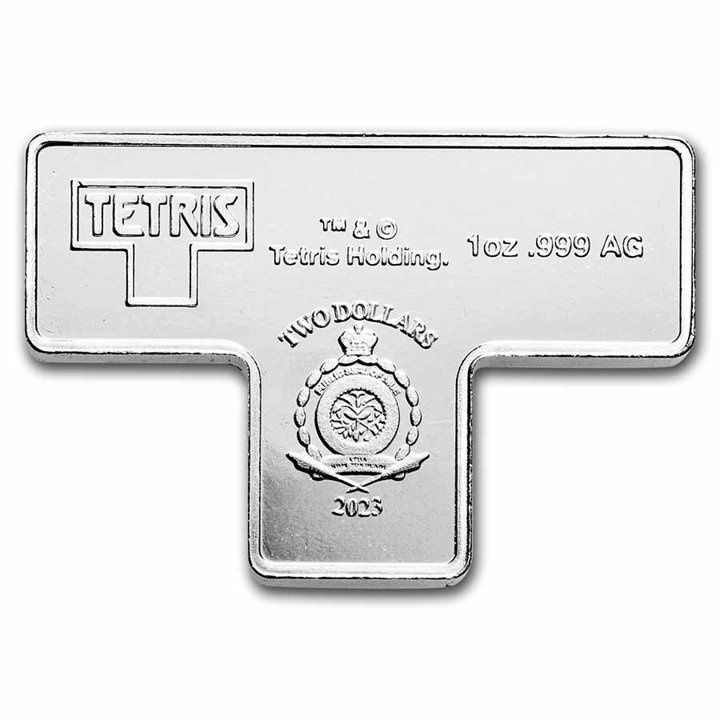 Niue: Tetris 1 oz Silver 7-Coin Tetrimino Shapes Set 2023