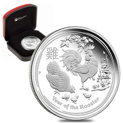 Lunar II: Año del Gallo 1 oz Plata 2017 PROOF