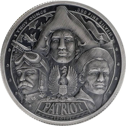 Patriot II : Première Guerre mondiale 1 once d'argent 2019 Antiqued Round Coin