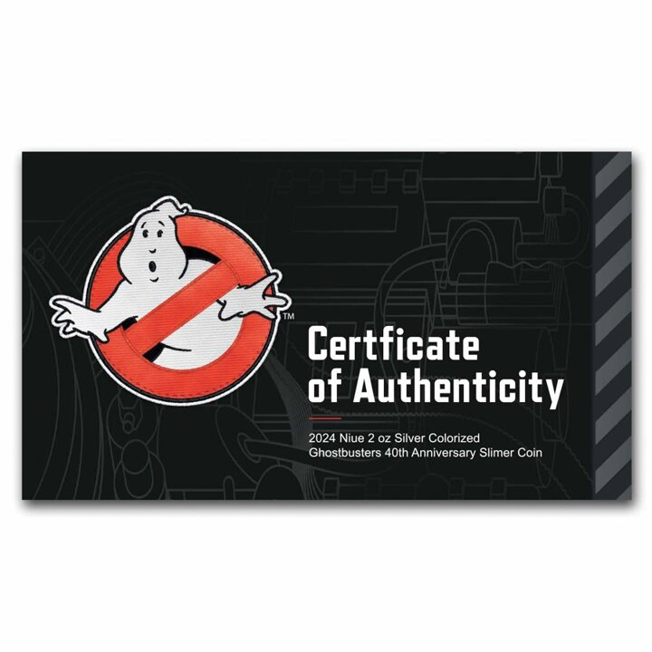 Niue: Ghostbusters - Slimer kolorowany 2 uncje Srebra 2024