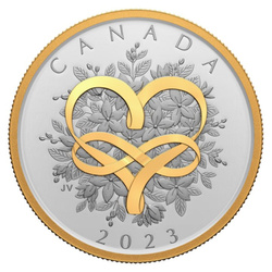 Canada: Celebrate Love $20 pozłacany Srebro 2023 Proof