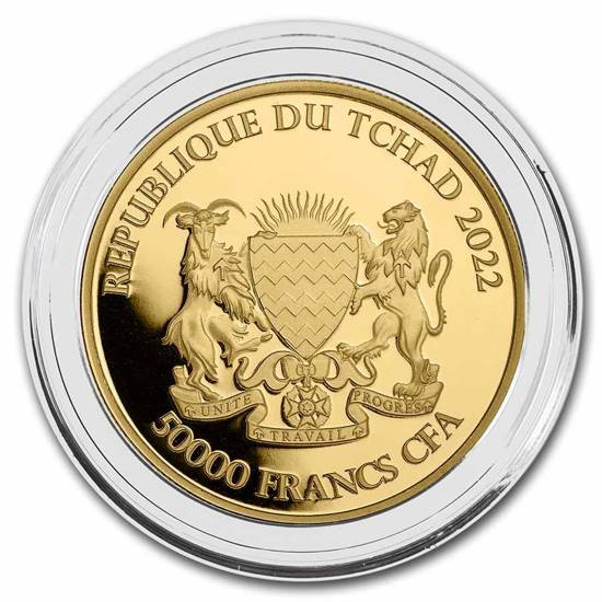 Chad: Mandala Zebra 1 oz Oro 2022 Mandala Zebra 1 oz Oro 2022