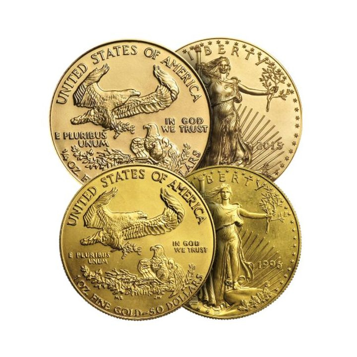 Moneda de Oro American Eagle 1/4 oz (Años Varios)