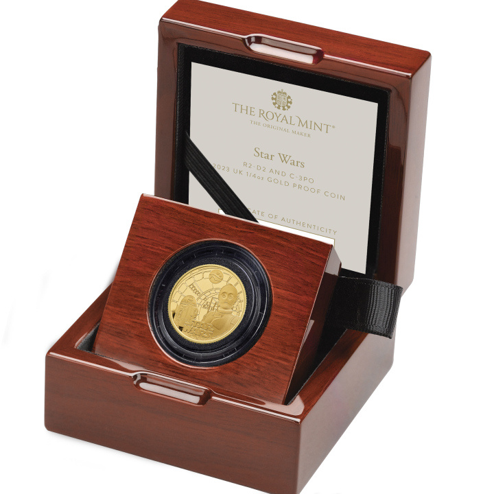 Star Wars: R2-D2 y C-3PO 1/4 oz Oro 2023 Proof