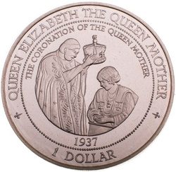 Salamon-szigetek: Elizabeth Bowes-Lyon koronázása 1 dollár 1995 Proof