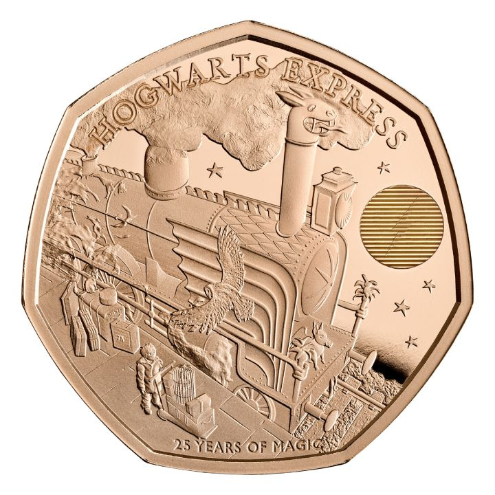 Harry Potter: Hogwarts Express 50p Złoto 2022 Proof 