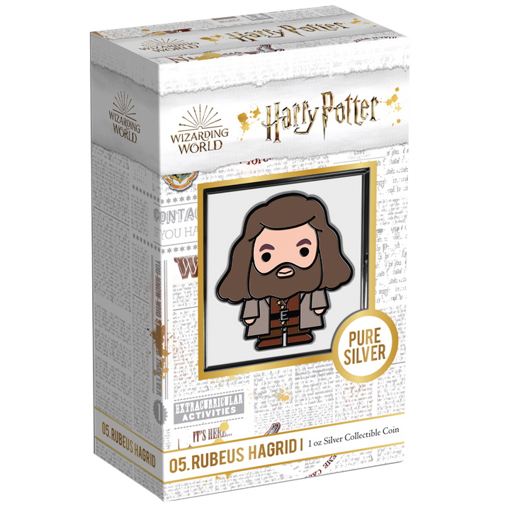 Niue: Harry Potter - Hagrid Chibi Coin colorata 1 oncia d’argento 2020 Fondo specchio