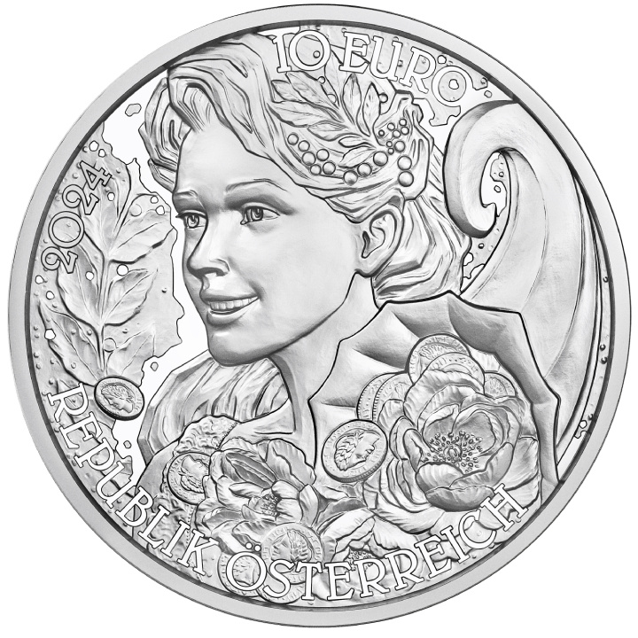 A pünkösdi rózsa 10 euró ezüst 2024