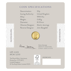 Coronación de Su Majestad el Rey Carlos III 1/40 uncji Złota 2023 Proof