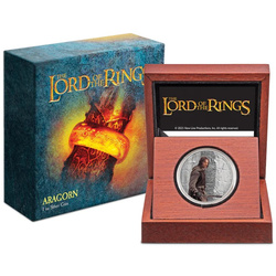 Niue: The Lord of the Rings - Aragorn coloured 1 oz Silver 2021 Proof