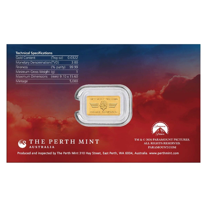 Lingote-moneda de oro 40 Years of Top Gun 1 g oro 2026