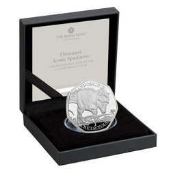 Dinosaurs: Iconic Specimens - Tyrannosaurus Rex 50p Argento 2024 Proof