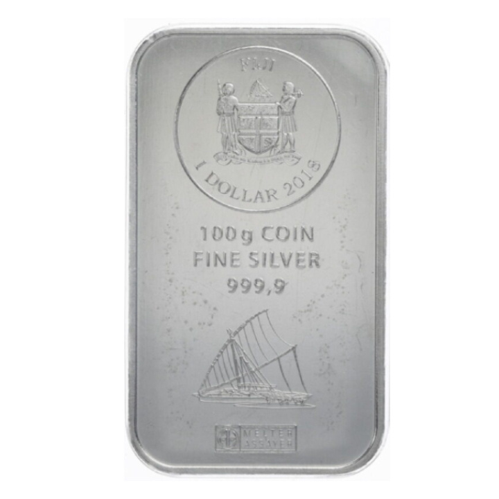 Fiji: Coinbar 100 grams Silver 2018