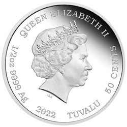 Tuvalu: Skyfall barevná 1/2 unce stříbra 2022 Proof