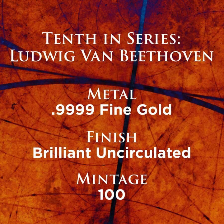 Niue: Icons of Inspiration - Beethoven 1 oz Gold 2024 Coin