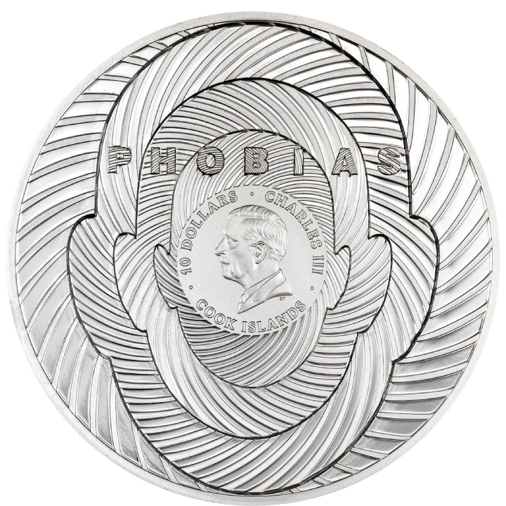 Islas Cook: Fobias - Arachnophobia coloured 2 oz Silver 2025 Proof