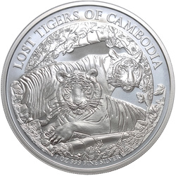 Cambodia: The Lost Tiger of Cambodia 1 oz Silber 2024