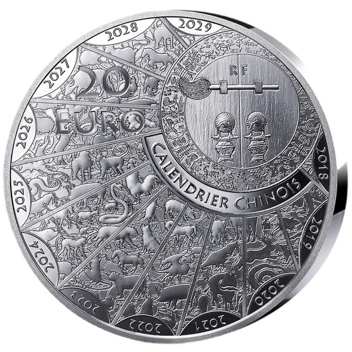 Srebrna Moneta Monnaie de Paris: Rok Kozy 1 uncja Srebra 2027 Proof High Relief