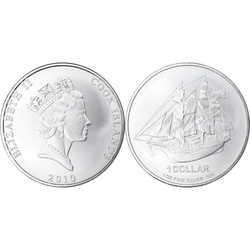 Islas Cook HMS Bounty 1 oz Plata 2010
