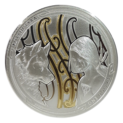 Maui y el primer perro: juego de 2 monedas 2 x 1 oz Plata 2020 Proof